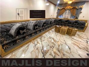 Sofá Marroquí Sedari, Jalsa Marroquí, Salón Marroquí, Lujoso Conjunto de Sofás en Forma de U, Conjunto de Sofás de Madera, Solo Enviamos Este Producto a Europa - Product Image 3