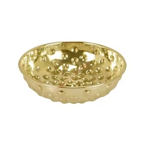Tazón de Servir de Metal Brillante Hecho a Mano para Catering, Decoración de Mesa de Boda, Servidor de Frutas, Ensaladas y Aperitivos - Product Image 1