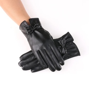Gants en cuir à écran tactile personnalisés pour femmes derniers gants en cuir fin de mode - Product Image 4