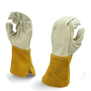 Guantes de Protección para Trabajos de Metalurgia y Soldadura, Diseño de Cuero Resistente al Calor para Soldadura MIG TIG - Product Image 5