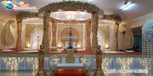 Mandap Raj Mahal para Bodas Indias, Hermosa Decoración de Mandap para Bodas en Interiores, Decoración de Mandap para Bodas al Estilo Grand Maharani, EE. UU. - Product Image 5
