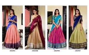 Grace Beauty Pure Chanderi Lehenga Choli Bollywood Bandhani en coton Lehenga Choli pour mariage et fête en viscose - Product Image 5