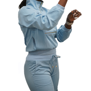 ชุดยูนิฟอร์มสครับส์สีเทา แบบทันสมัย พร้อมปักโลโก้ ป้องกันรอยยับ ชุดแล็บโค้ทแบบยูนิเซ็กซ์ ผ้าคอตตอนผสม สำหรับใช้ในโรงพยาบาล ชุดยูนิฟอร์มแพทย์และพยาบาล - Product Image 2