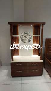 Contemporary Teak <b>Wood</b> Handmade Puja Mandir Home Furniture Customized Size Durable Modern Design <b>Laser</b> <b>Cutting</b> - Product Image 3