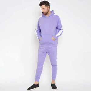 Survêtement vintage uni pour homme, coupe classique, molleton technique personnalisé, jogging noir, molleton d'automne - Product Image 3