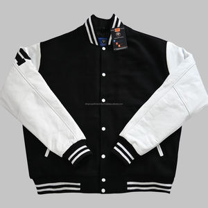 Offre Spéciale brodé Chenille patchs laine en cuir véritable manches Letterman Baseball College Varsity vestes personnalisées - Product Image 1