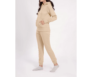 Winter Lace Streetwear Sweatsuit Custom Embroidered Logo Solid Rhinestone 100% Cotton Fleece Regular <b>Zip</b> Hoodie Baggy Jogger Set - Product Image 1