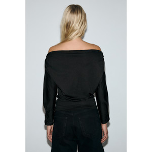 Chemisier femme GRIMELANGE MARKEY en tissu extensible avec détail fente sur la manche - Product Image 6