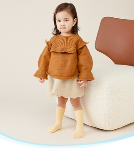 Nuevos calcetines de bebé recién nacido acanalados lisos personalizados 0-3 años conjunto de calcetines de bebé de algodón desnudo calcetines de bebé acanalados de color neutro de tubo medio - Product Image 5