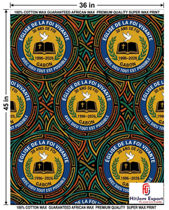Custom African Wax Print <b>Fabric</b> Manufacturer Church Celebration Anniversary Convention Uniform Textile Supplier OEM - Product Image 1