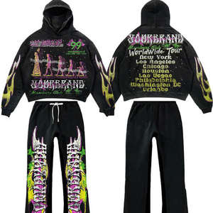 Fabricant pakistanais nouveau style imprimé de transfert de chaleur Streetwear à capuche 100% coton unisexe survêtement de haute qualité - Product Image 6