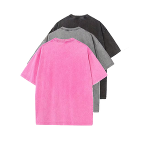 Camiseta Casual de Hombre 2026 Personalizada con Cuello Redondo y Hombros Caídos, 100% Algodón Grueso, Estilo Vintage, Diseño de Logotipo Personalizado - Product Image 2