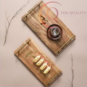 Plateau de service en bois naturel pour la cuisine et la salle à manger, durable et élégant - Product Image 3