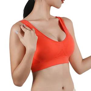 Débardeur sans couture grande taille pour femme, respirant, pour yoga et fitness, avec coussinets de poitrine et sans armatures, maintien simple et élevé - Product Image 2
