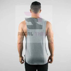 Camisetas sin Mangas Casuales para Hombre, Personalizadas, Transpirables, Ecológicas, de Poliéster/Algodón, con Colores y Tallas Personalizadas - Product Image 2