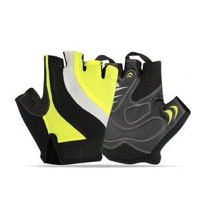 Guante de equitación antideslizante Fitness transpirable ventilado medio dedo levantamiento de pesas ejercicio carreras bicicleta ciclismo gimnasio guantes hombres - Product Image 5