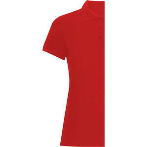 เสื้อเชิ้ตผู้หญิงผ้าฝ้ายแท้ 100% สไตล์อังกฤษ แขนสั้น สีแดง ระบายอากาศได้ดี เป็นมิตรกับสิ่งแวดล้อม โลโก้ปั๊มนูนด้านหน้า ผ้าถัก - Product Image 6