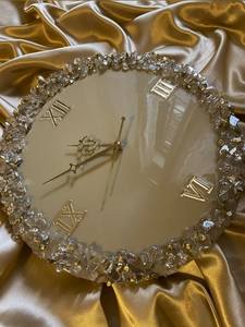 DURABILITÉ Horloges murales en résine époxy pour espaces exquis Cadeau de décoration unique Horloge murale époxy océan par Antique Creation - Product Image 5