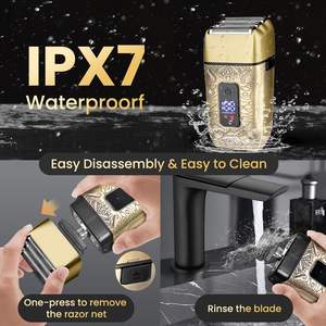 Afeitadora Eléctrica Inalámbrica para Hombre, Afeitado en Seco y Húmedo, con Triple Cuchilla, Resistente al Agua IPX7, Lavable - Product Image 2