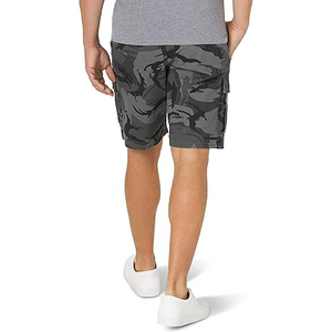 2024 Men's Summer <b>Cargo</b> <b>Shorts</b> with <b>Elastic</b> <b>Waist</b> Custom Logo Loose Fit for Casual Outdoor Sports Solid Pattern - Product Image 3