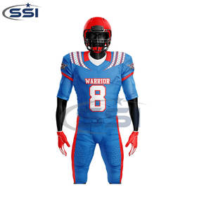 Uniformes de Fútbol Americano Personalizados al por Mayor para Adultos, Conjunto de Jersey con Serigrafía, Transpirable, 100% Poliéster - Product Image 5