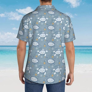 Vente en gros de chemise hawaïenne décontractée en coton imprimée personnalisée pour hommes, de plage, à fleurs, nouveau design, chemise à sublimation pour hommes - Product Image 4