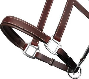 Direct de l'usine Licou rembourré fantaisie-Quincaillerie en nickel laiton licou de cheval réglable fabriqué en Inde avec 100% cuir véritable - Product Image 2