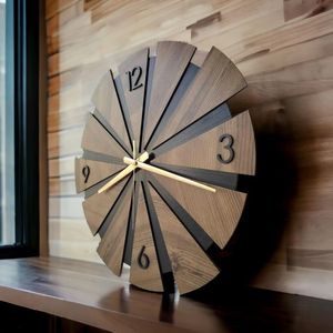 THIS CUSTOMIZED WOODEN WALL <b>CLOCK</b> FOR ELEGANT HOME DECOR MODERN Bamboo Body with Natural Rosh for Wedding - Product Image 6