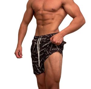 กางเกงขาสั้นผ้าฝ้าย100% สำหรับผู้ชายกางเกงขาสั้นผ้าย้อมสีทึบระบายอากาศได้ดีเป็นมิตรกับสิ่งแวดล้อม - Product Image 1