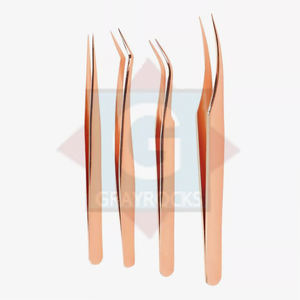 ชุดแหนบสำหรับต่อขนตาทำจากสเตนเลสสตีลคุณภาพสูงแหนบสำหรับต่อขนตาแบบปรับสีได้ตามต้องการ - Product Image 1