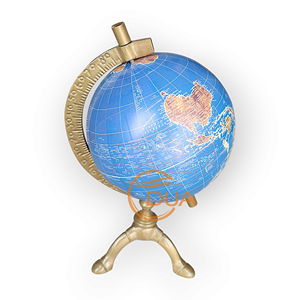 8-Inch Sky Blue Educational <strong>Globe</strong> <strong>with</strong> Metal Base <strong>Rotating</strong> <strong>World</strong> Map Decorative Item for Geography - Product Image 6