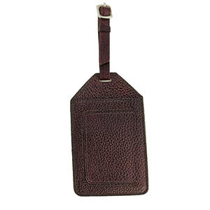 Etiquette de bagage en cuir PU personnalisée avec logo en relief sublimé Idée cadeau de bagage de voyage en cuir véritable - Product Image 3