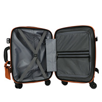 Valise HiBO unisexe de luxe vintage en cuir PU avec roulettes pivotantes et serrure intégrée pour homme