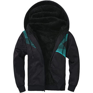 Logo personnalisé hiver impression numérique pleine fermeture éclair à capuche 100% polyester hommes Vintage lavé Hip Hop - Product Image 3