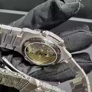 Haute qualité VVS Moissanite diamant glacé Hip Hop Bling Bustdown montres-bracelets D couleur Style montre pour hommes femmes - Product Image 4