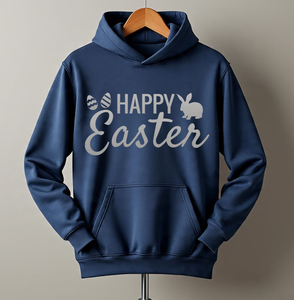 เสื้อสเวตเชิ้ตมีฮู้ดลายพิมพ์ผ้าฝ้ายสำหรับทุกเพศ รุ่น Happy Easter To You สวมใส่สบายในฤดูใบไม้ผลิ มีกระเป๋า ทรงพอดีตัว - Product Image 4