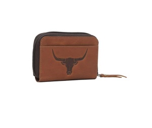 Monedero de cuero mecanizado a mano occidental antiguo de aspecto atractivo, bolso de cuero cruzado, bolso de mano de Color marrón para mujer - Product Image 1