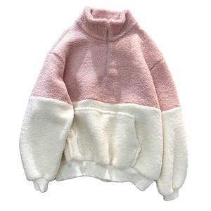 OEM Custom Logo Warm Hoodies Unisex Quarter Zip up Micro Polar Fleece Custom Pullover <b>Sherpa</b> Fleece Hoodie for <b>Men</b> - Product Image 2