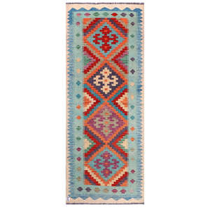 Alfombra Kilim de Maimana, Afganistán, 238 x 87 cm, Alfombras y Conjuntos Tradicionales Afganos - Product Image 1