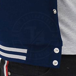 Veste Letterman élégante pour hommes de haute qualité 100% coton Design unique avec col montant - Product Image 6