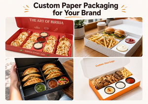 Boîte à emporter pour empanadas avec logo personnalisé, avec compartiment pour sauce et séparateurs, en carton, pour emballages de nourriture rapide à emporter - Product Image 4
