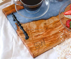 โต๊ะไม้แม่น้ำทำด้วยมือสำหรับ2024โต๊ะสไตล์ทางศาสนางานฝีมือศิลปะถาดเสิร์ฟตกแต่งบ้านตกแต่งบ้านด้วยความรัก - Product Image 5