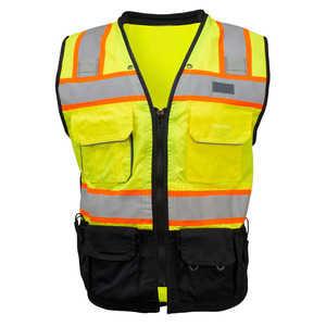 Chaleco de Seguridad de Alta Visibilidad con Bolsillo para Teléfono y Identificación, Chaqueta de Seguridad para Construcción para Hombre - Product Image 5