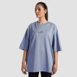 T-shirt Basique Bleu Coupe Slim en Jersey 100% Coton Léger pour Fitness, Tissu 300 Grammes, Modèle Imprimé à Motif Compressé - Product Image 4