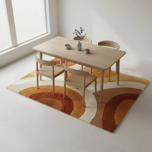 Retro Tufted Geometric Rug Mid Century Modern Area Carpet Teppich for Living Room, Bedroom, Dining Room, Guest Room - Product Image 4