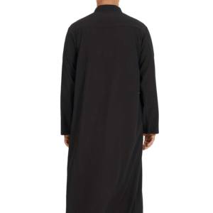 Hot Selling Long Sleeve Islamic Clothing <b>Men</b> Plus Size Saudi Arabian Daffah Dubai <b>Thobe</b> Zipper Autumn Breathable Washed - Product Image 2
