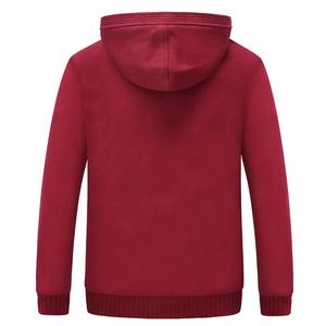 Veste à capuche à fermeture éclair à capuche épaisse chaude douce couleur unie sweat avec poche hommes automne hiver Cardigan manteau - Product Image 4