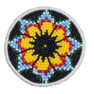 Sous-verre décoratif en forme de cœur brodé avec logo personnalisé, perles de rocaille colorées faites à la main, verre unique promotionnel - Product Image 6