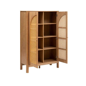 Nordic Simple modern wooden <b>Cabinet</b> with Rattan Woven Door, Natural Wood <b>Storage</b> <b>Cabinet</b> for Living <b>Room</b> and elegant use - Product Image 1