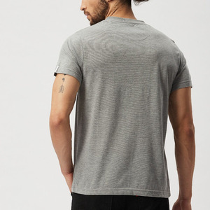 T-shirt gris à col rond et poche T-shirt à manches courtes et col rond Plus Size Homme Graphic Design Microfiber Tee Shirts - Product Image 3